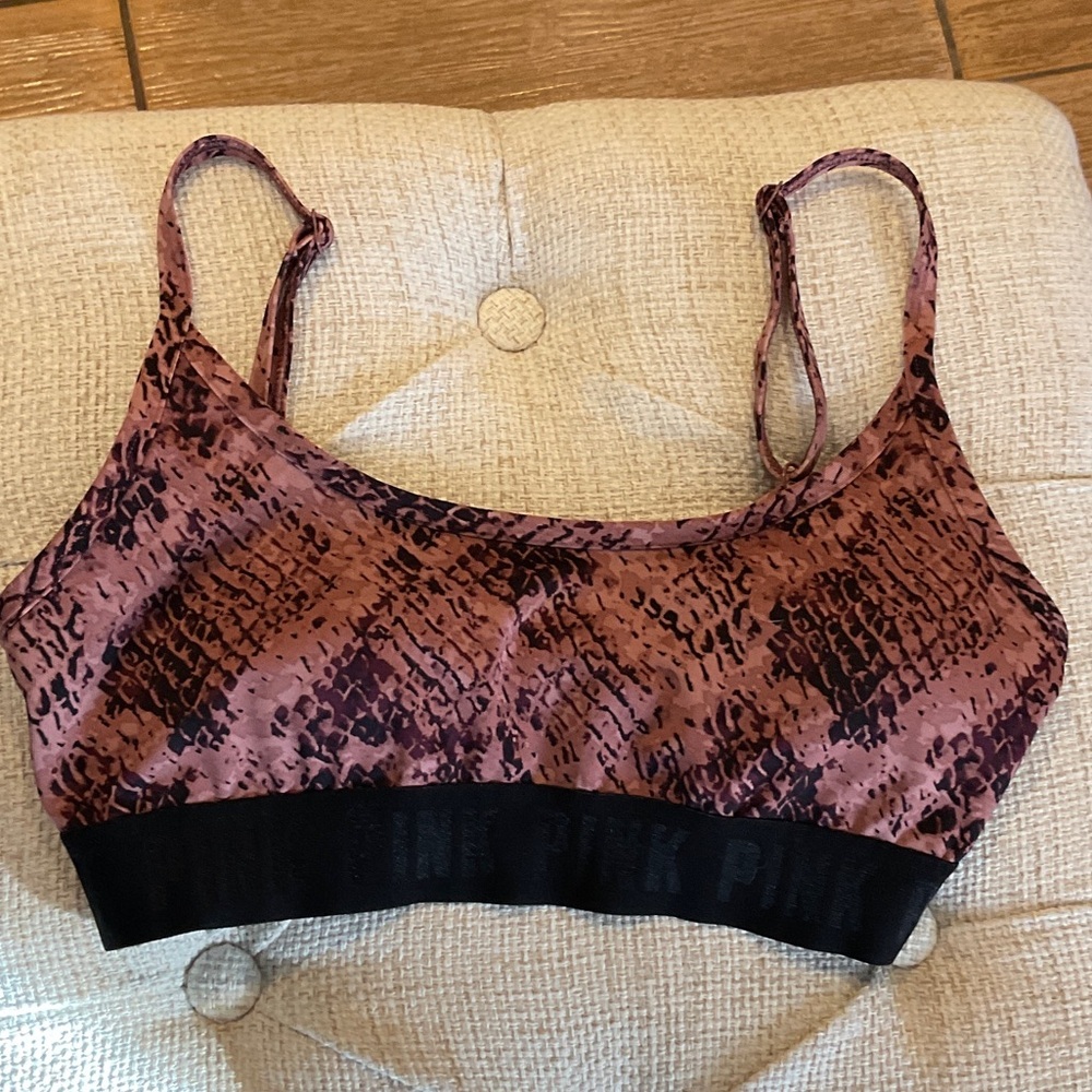PINK Victoria's Secret Snake Print Sports Bra